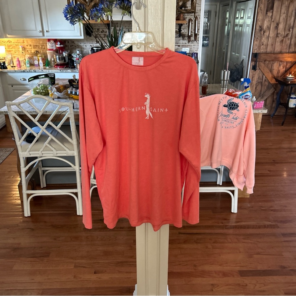 Men's Coral Long Sleeve Tee